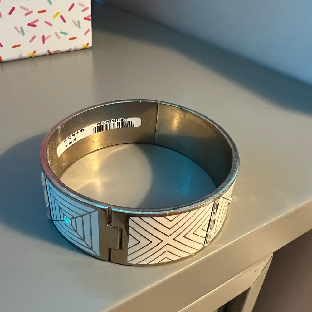 Henri Bendel Gold and Ivory Cuff Bracelet 148$
